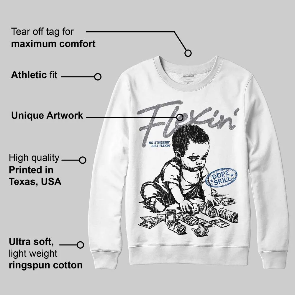 Flint Grey 9s DopeSkill Sweatshirt Flexin' Graphic sold by DopeSkill product image thumbnail 3