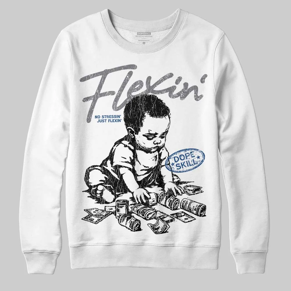 Flint Grey 9s DopeSkill Sweatshirt Flexin' Graphic sold by DopeSkill