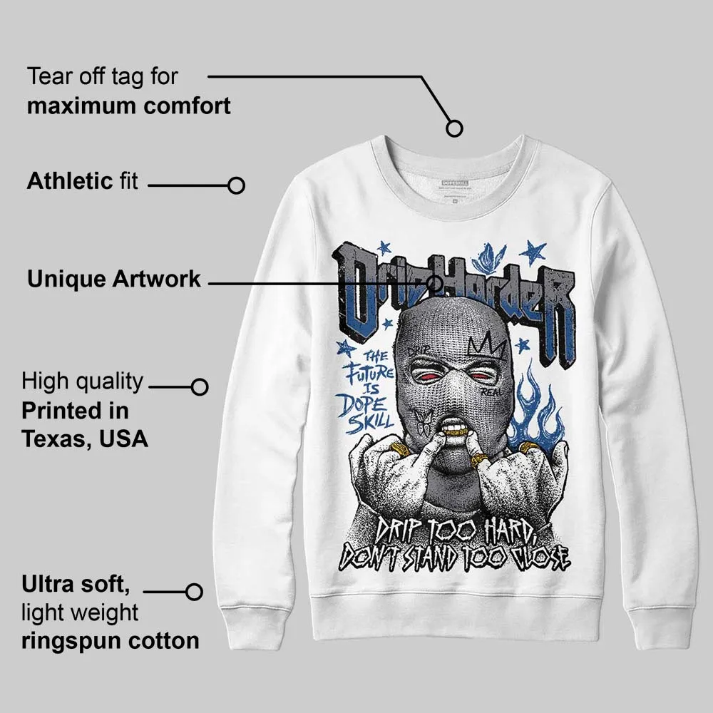 Flint Grey 9s DopeSkill Sweatshirt Drip Harder Graphic sold by DopeSkill product image thumbnail 3
