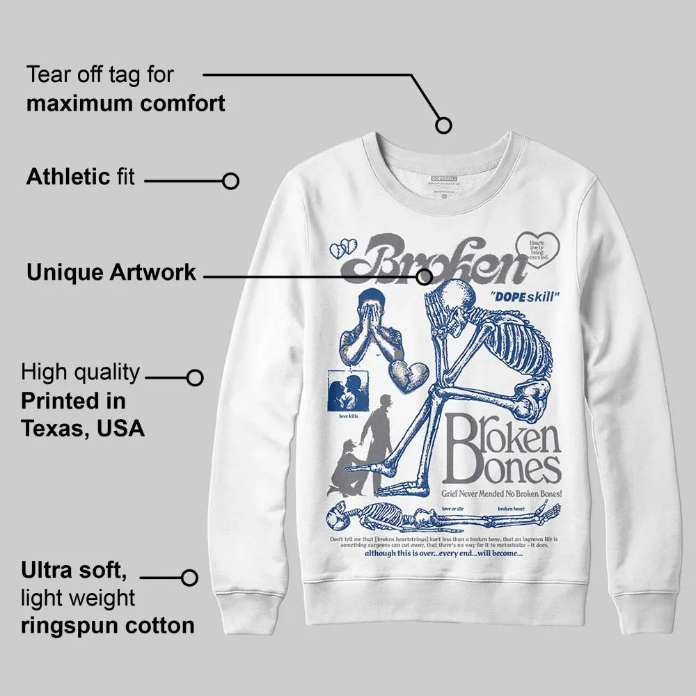 Flint Grey 9s DopeSkill Sweatshirt Broken Bones Graphic sold by DopeSkill product image thumbnail 3