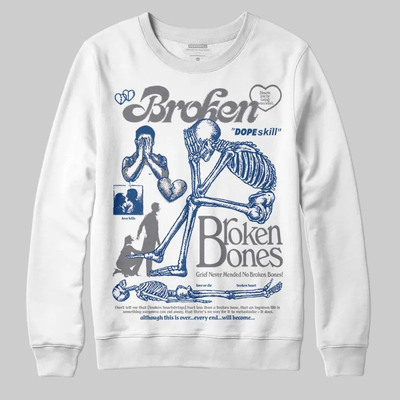 Flint Grey 9s DopeSkill Sweatshirt Broken Bones Graphic sold by DopeSkill