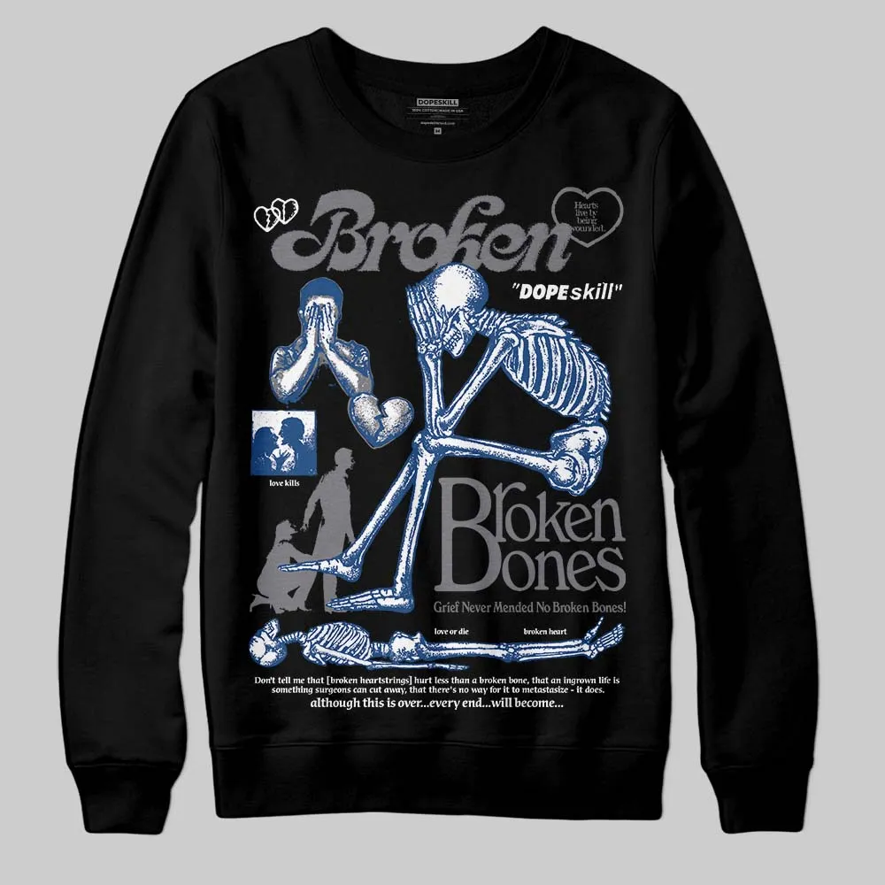 Flint Grey 9s DopeSkill Sweatshirt Broken Bones Graphic sold by DopeSkill product image thumbnail 2