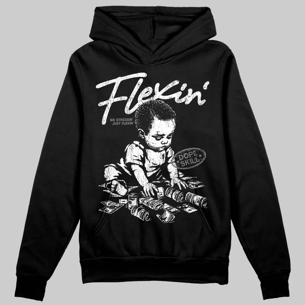 Flint Grey 9s DopeSkill Hoodie Sweatshirt Flexin' Graphic sold by DopeSkill product image thumbnail 2