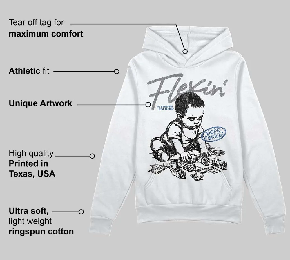 Flint Grey 9s DopeSkill Hoodie Sweatshirt Flexin' Graphic sold by DopeSkill product image thumbnail 3