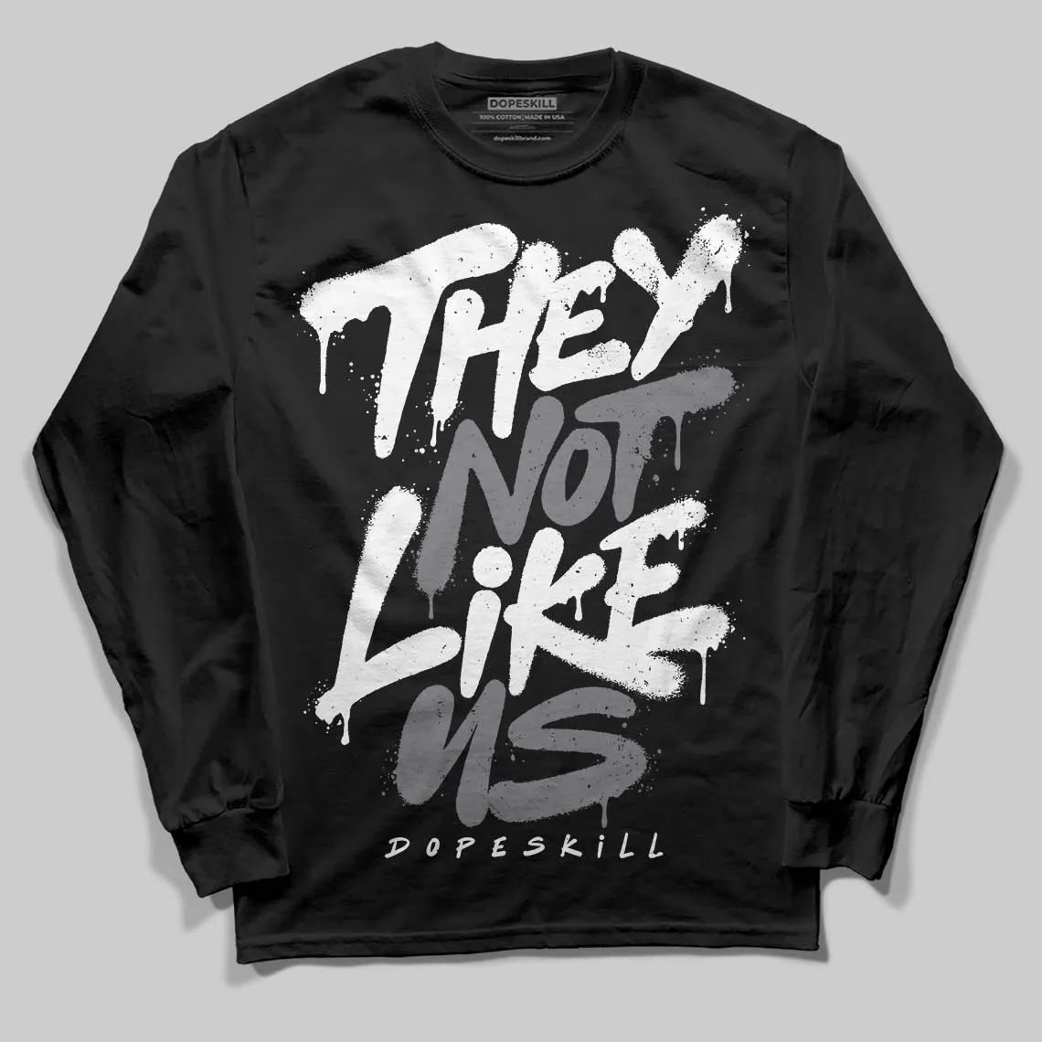 Flint Grey 9s DopeSkill Long Sleeve T-Shirt They Not Like Us Graphic sold by DopeSkill product image thumbnail 2