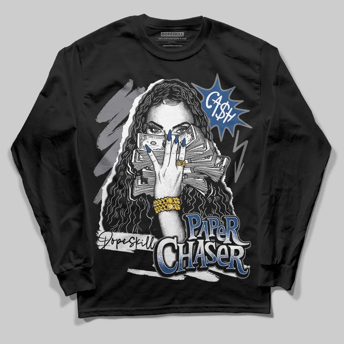 Flint Grey 9s DopeSkill Long Sleeve T-Shirt NPC Graphic sold by DopeSkill product image thumbnail 2