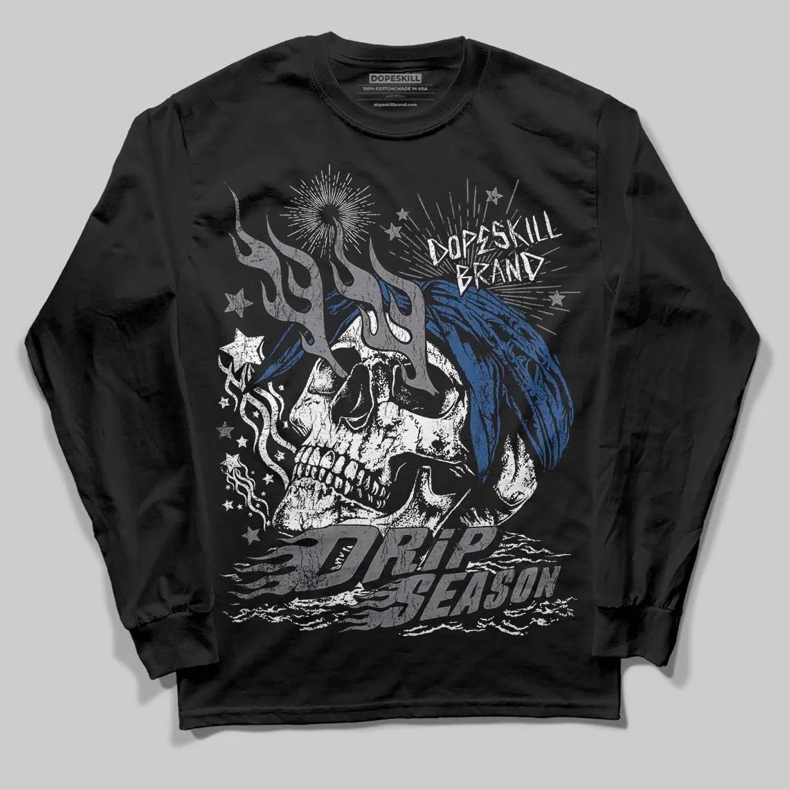 Flint Grey 9s DopeSkill Long Sleeve T-Shirt Drip Season Graphic sold by DopeSkill product image thumbnail 2
