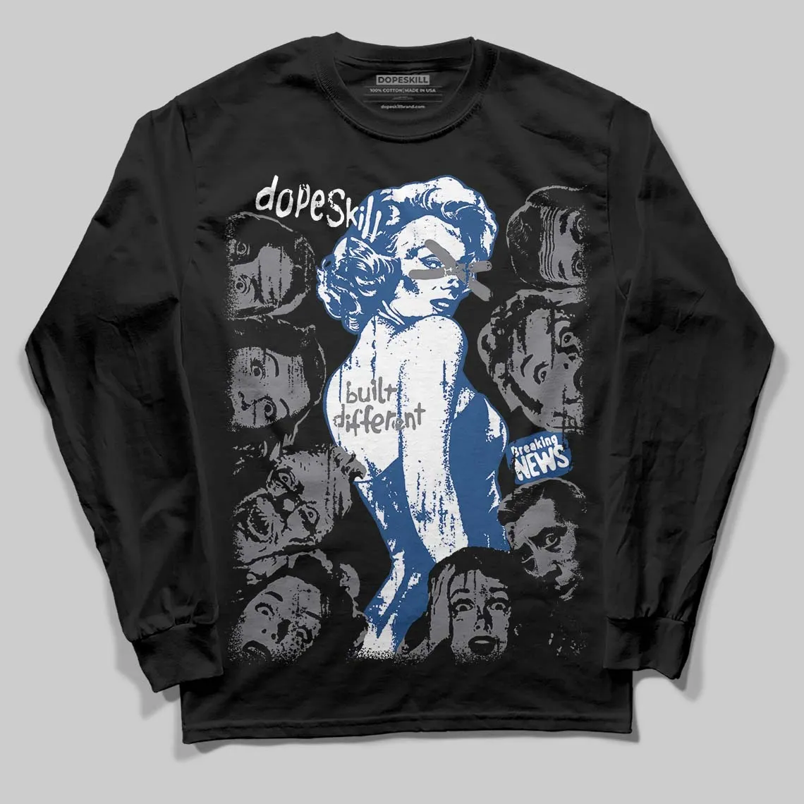 Flint Grey 9s DopeSkill Long Sleeve T-Shirt Built Different Graphic sold by DopeSkill product image thumbnail 2