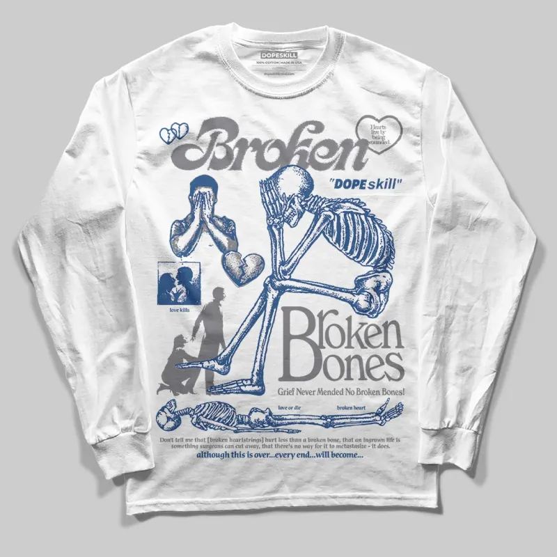 Flint Grey 9s DopeSkill Long Sleeve T-Shirt Broken Bones Graphic sold by DopeSkill