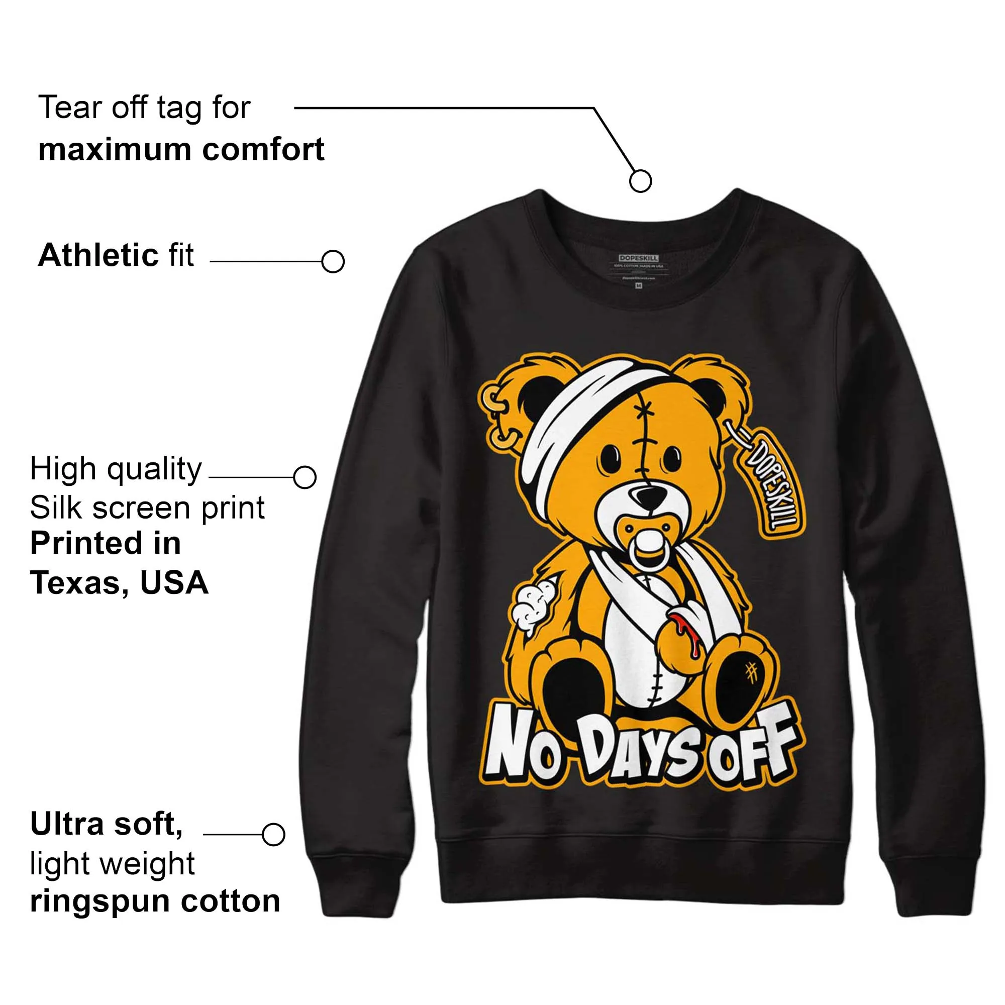 Black Taxi 12s DopeSkill Sweatshirt Hurt Bear Graphic sold by DopeSkill product image thumbnail 3