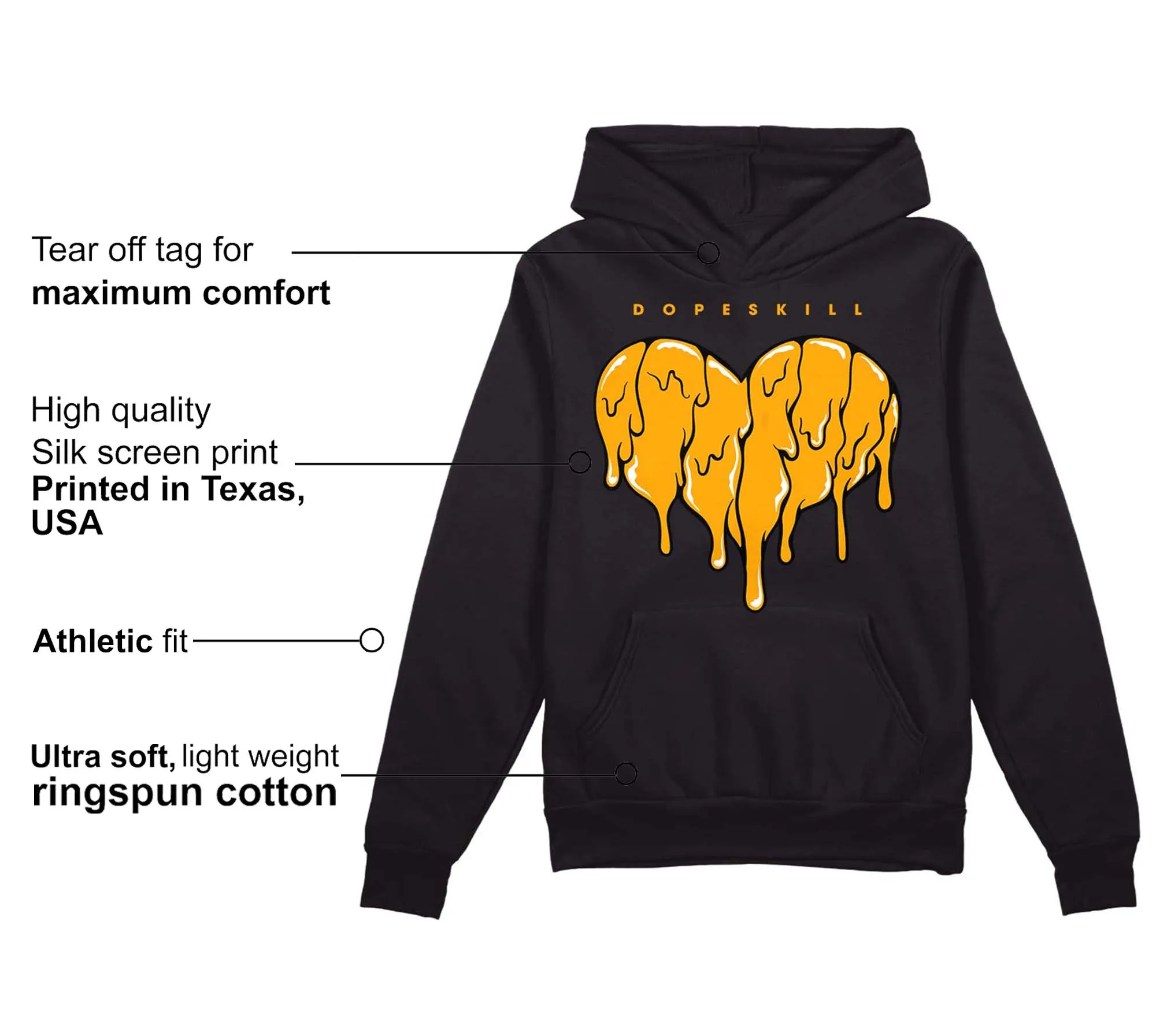Black Taxi 12s DopeSkill Hoodie Sweatshirt Slime Drip Heart Graphic sold by DopeSkill product image thumbnail 3