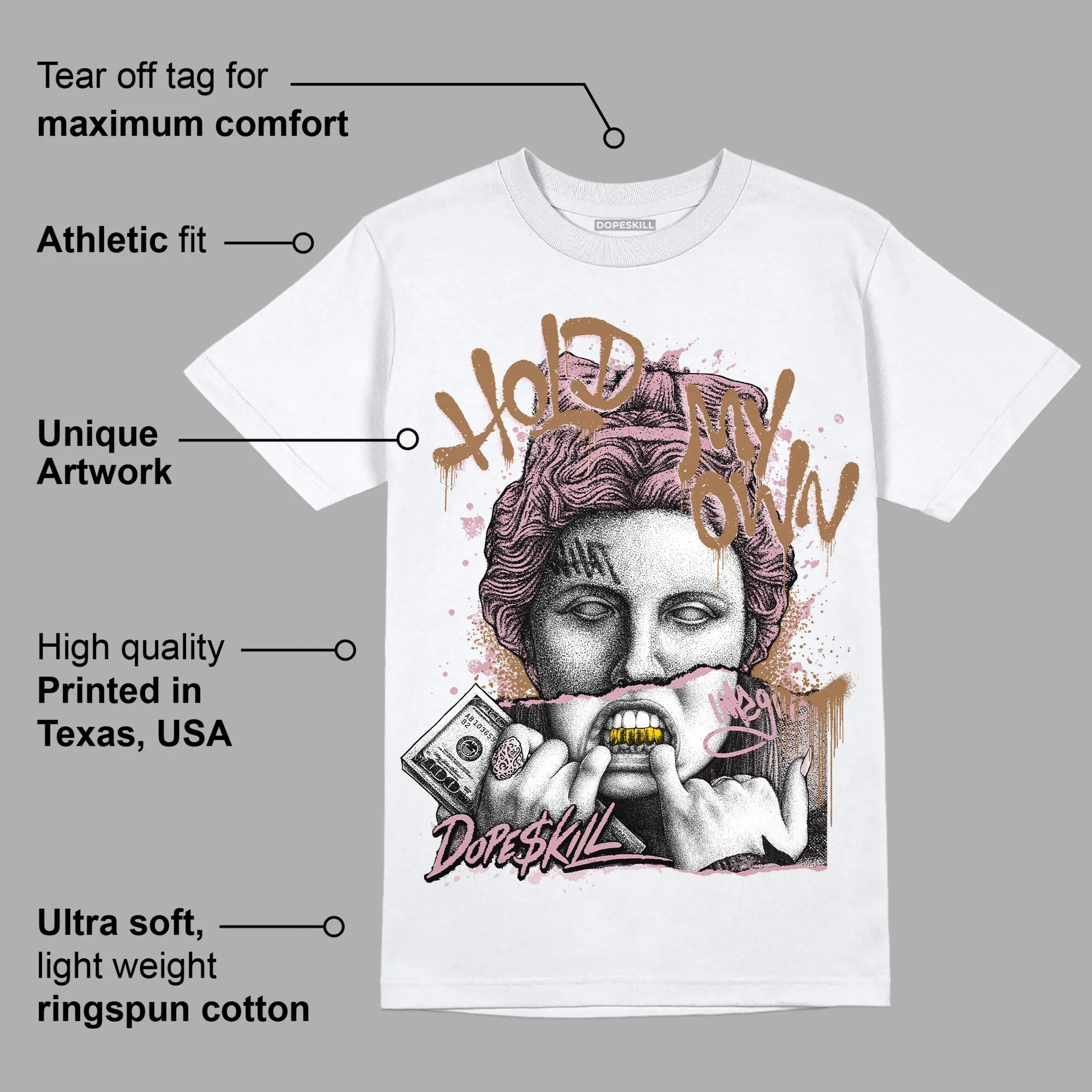 Dunk Low Teddy Bear Pink DopeSkill T-Shirt Hold My Own Graphic sold by DopeSkill product image thumbnail 3