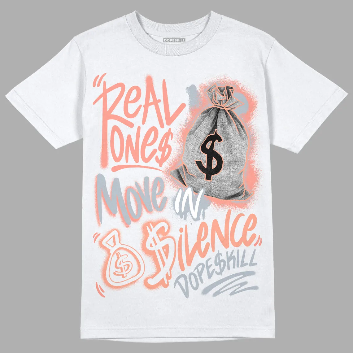 Crimson Bliss 5s DopeSkill T-Shirt Real Ones Move In Silence Graphic sold by DopeSkill