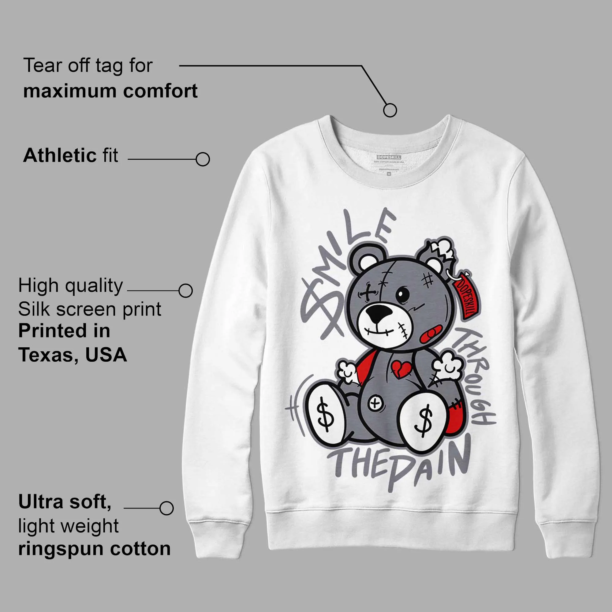 Fire Red 9s DopeSkill Sweatshirt BEAN Graphic sold by DopeSkill product image thumbnail 3