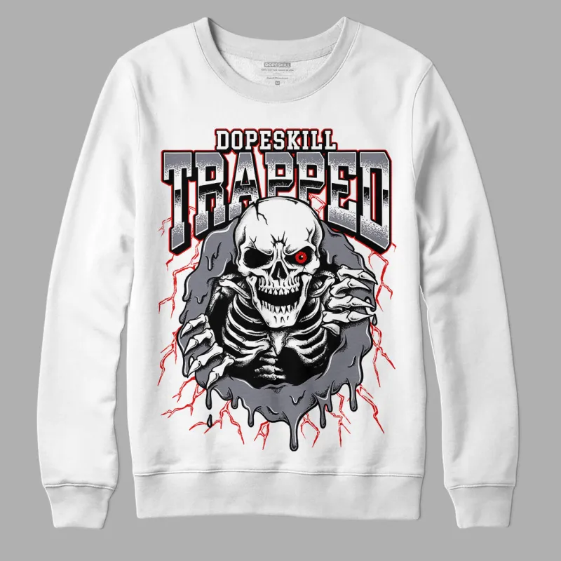 Fire Red 9s DopeSkill Sweatshirt Trapped Halloween Graphic sold by DopeSkill