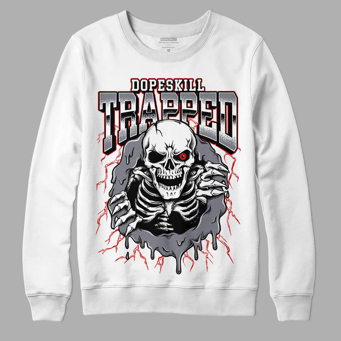 Fire Red 9s DopeSkill Sweatshirt Trapped Halloween Graphic sold by DopeSkill