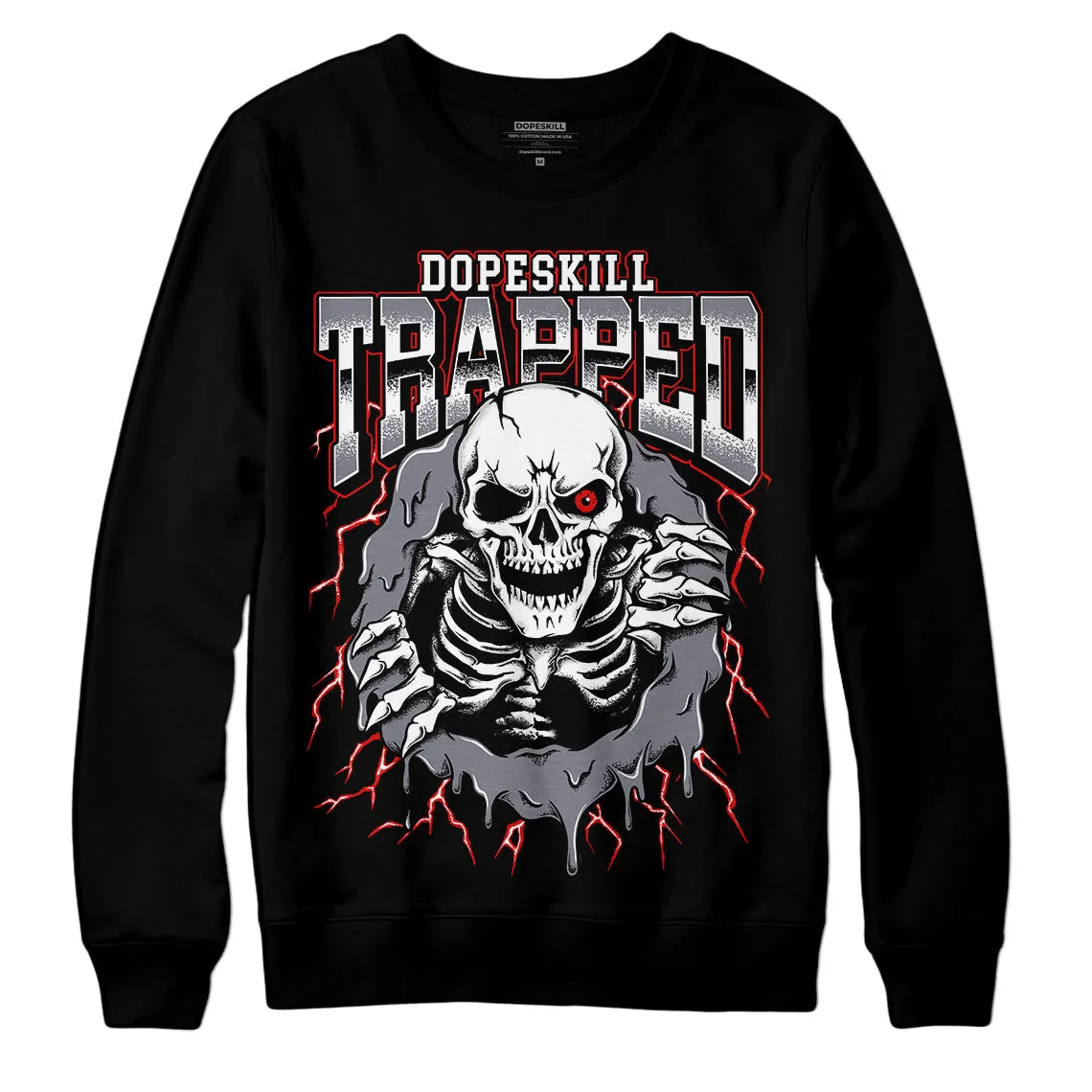 Fire Red 9s DopeSkill Sweatshirt Trapped Halloween Graphic sold by DopeSkill product image thumbnail 2