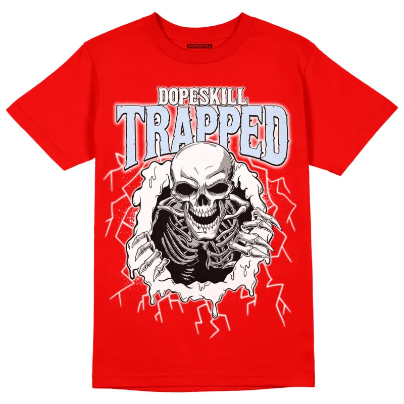 Cherry 11s DopeSkill Varsity Red T-shirt Trapped Halloween Graphic made by DopeSkill