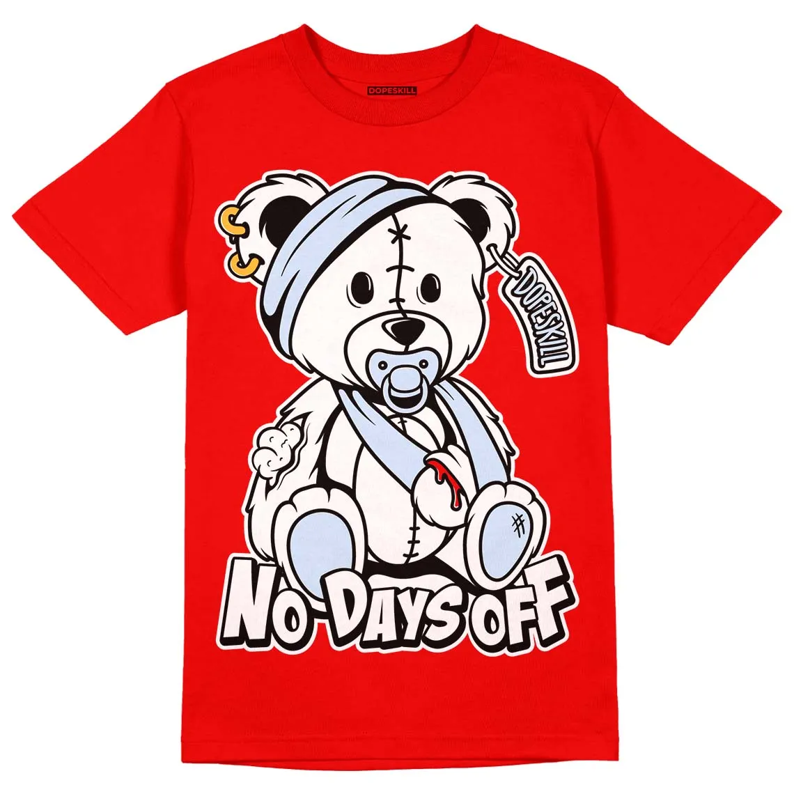 Cherry 11s DopeSkill Varsity Red T-shirt Hurt Bear Graphic sold by DopeSkill