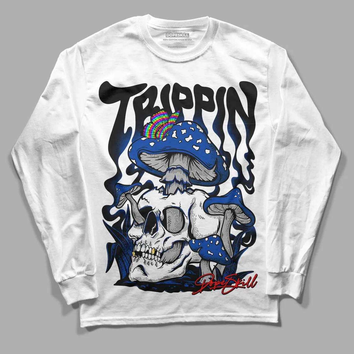 Racer Blue 5s DopeSkill Long Sleeve T-Shirt Trippin Graphic sold by DopeSkill product image thumbnail 2