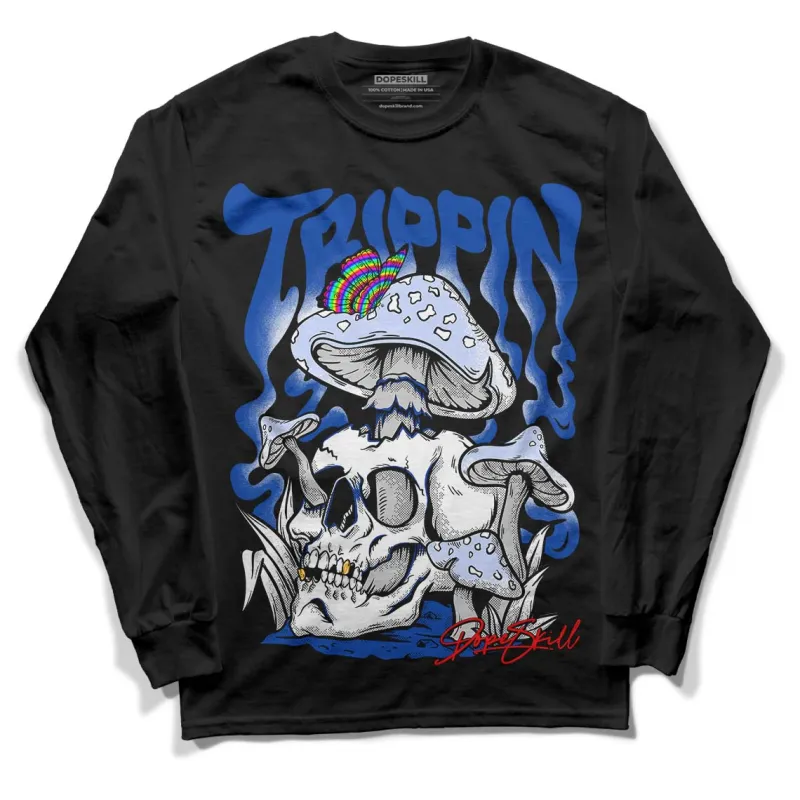 Racer Blue 5s DopeSkill Long Sleeve T-Shirt Trippin Graphic sold by DopeSkill