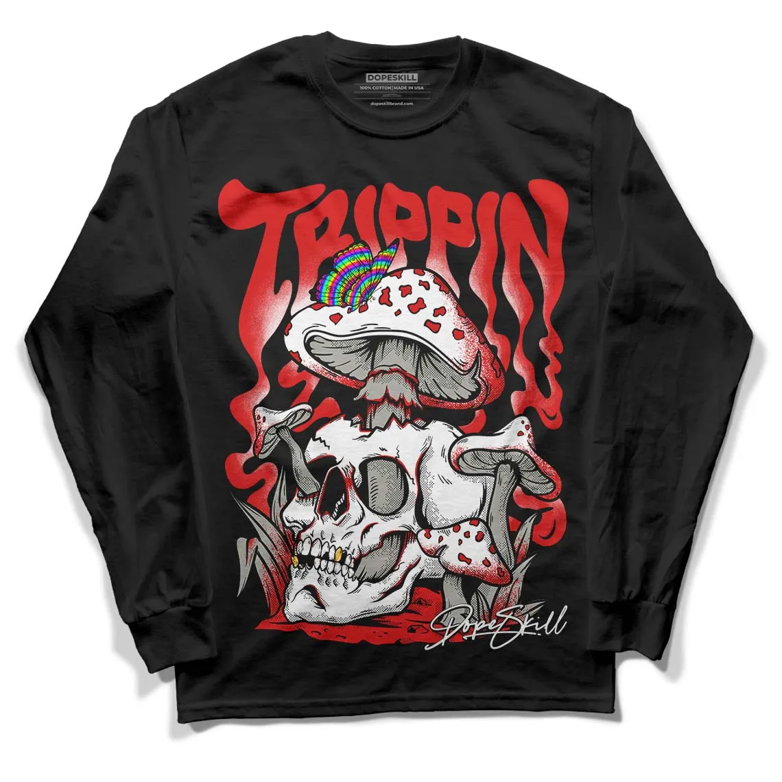 Fire Red 3s DopeSkill Long Sleeve T-Shirt Trippin Graphic sold by DopeSkill product image thumbnail 2