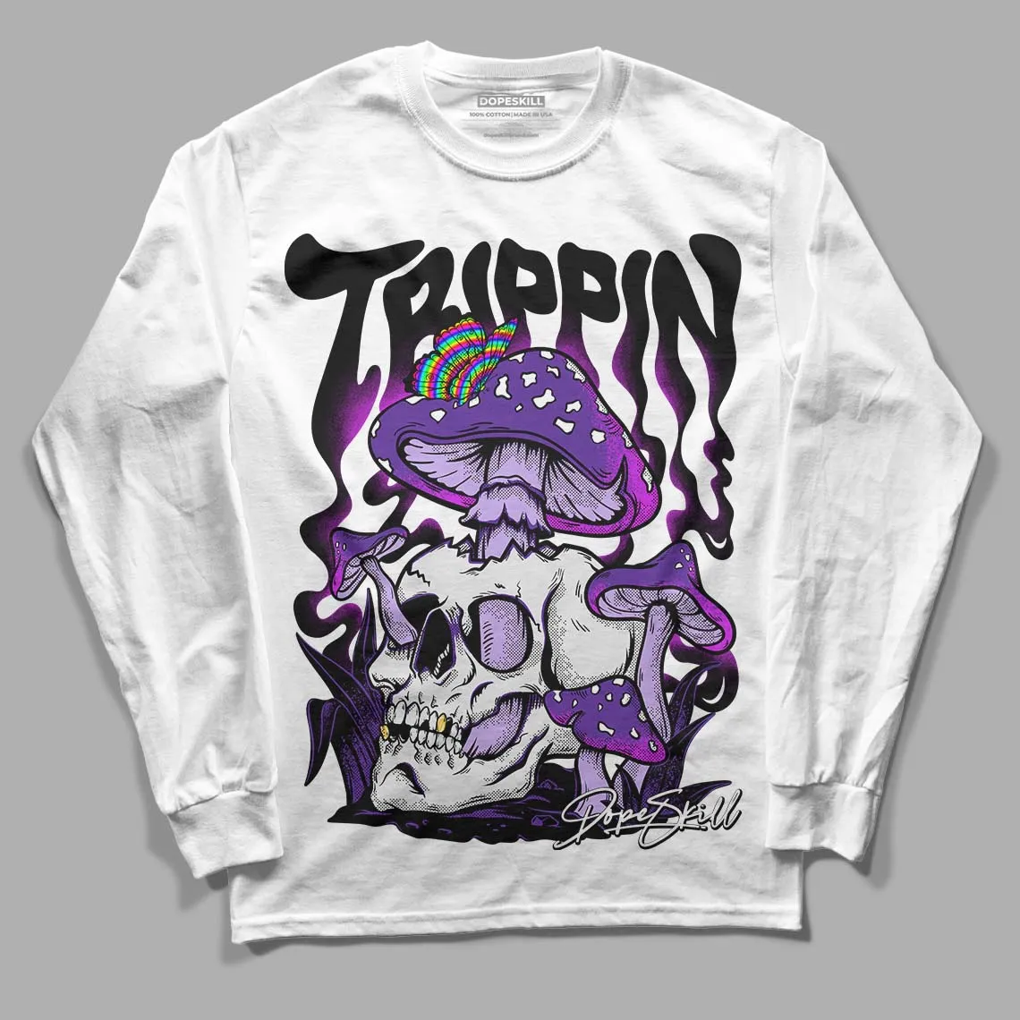 Court Purple 13s DopeSkill Long Sleeve T-Shirt Trippin Graphic sold by DopeSkill product image thumbnail 2