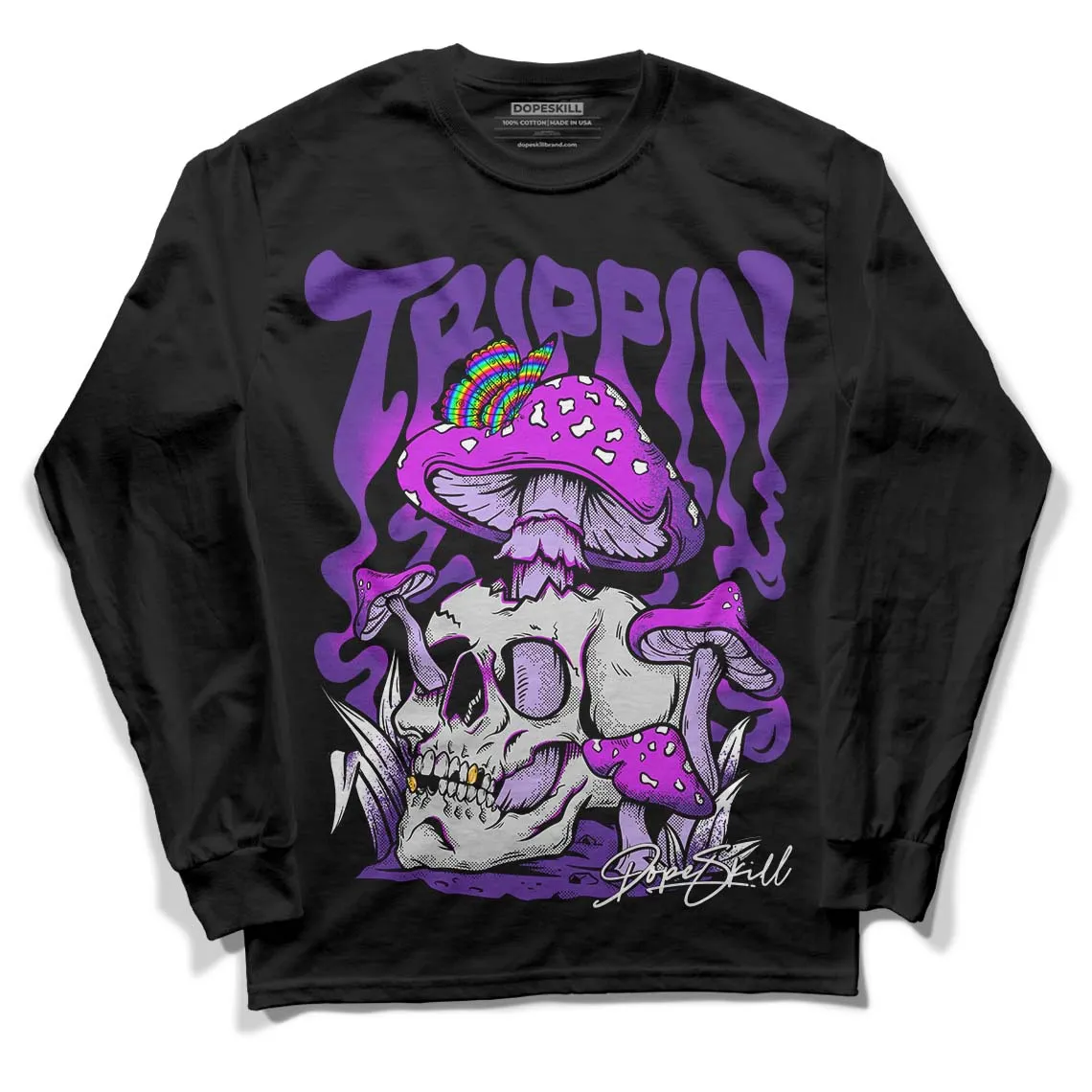 Court Purple 13s DopeSkill Long Sleeve T-Shirt Trippin Graphic sold by DopeSkill
