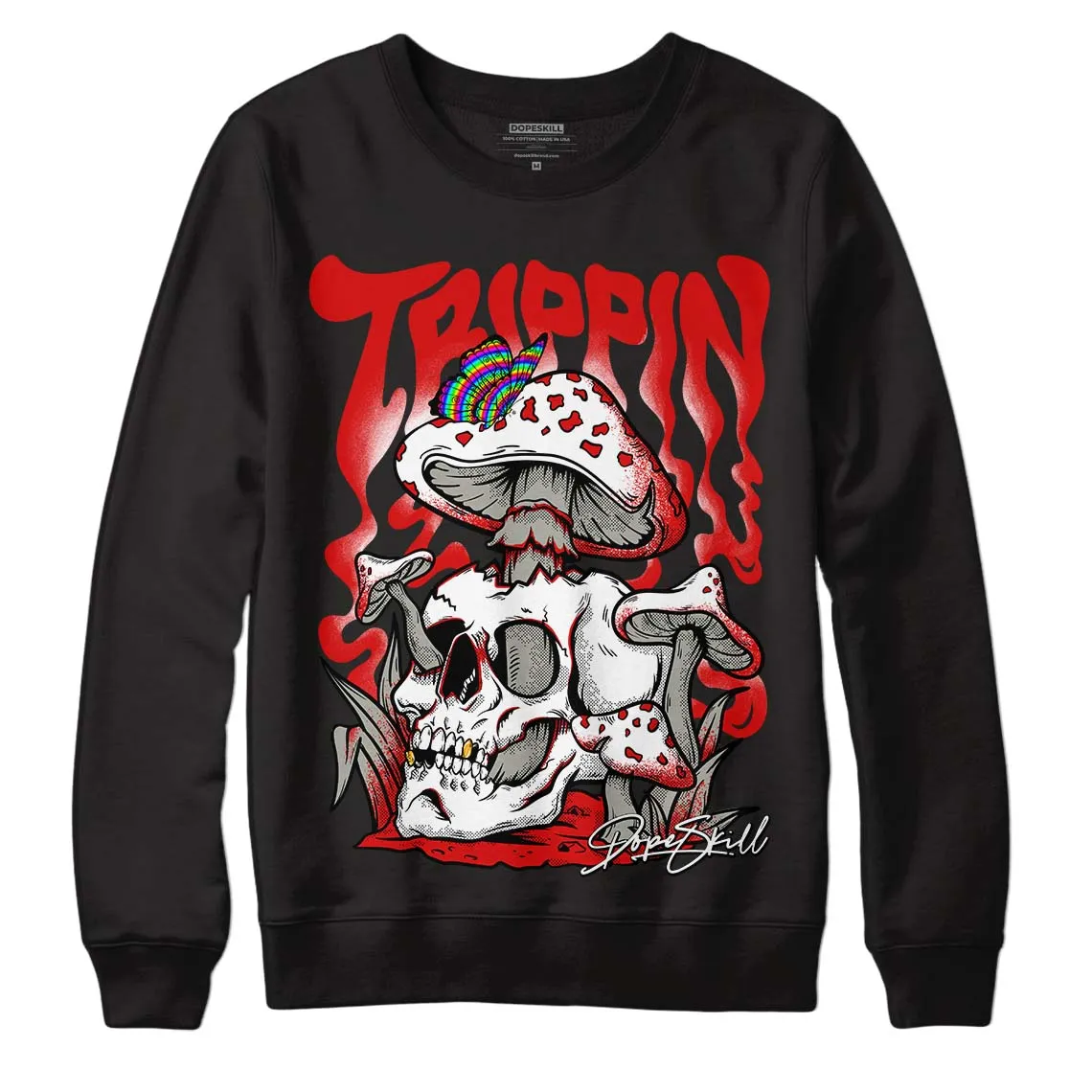 Fire Red 3s DopeSkill Sweatshirt Trippin Graphic sold by DopeSkill product image thumbnail 2