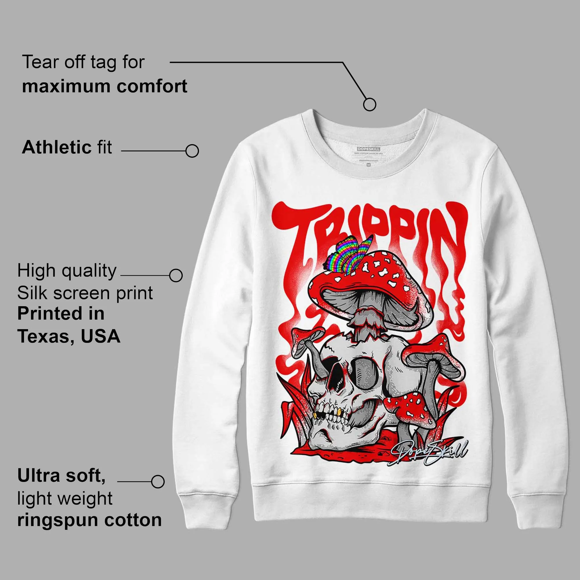 Cherry 11s DopeSkill Sweatshirt Trippin Graphic sold by DopeSkill product image thumbnail 3