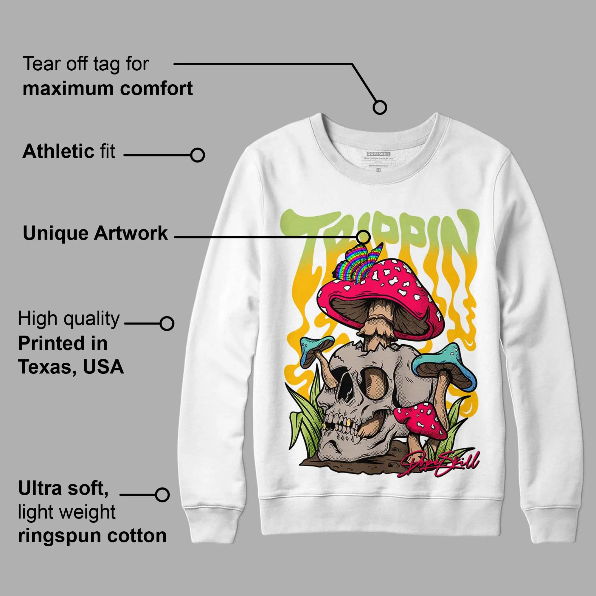 Limited DopeSkill Sweatshirt Trippin Graphic sold by DopeSkill product image thumbnail 3