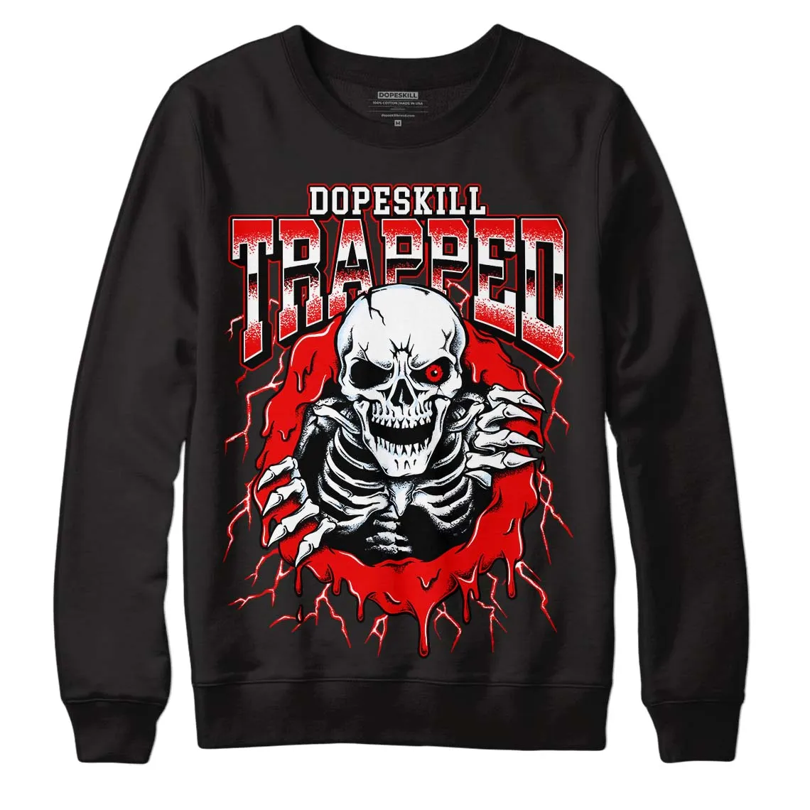 Cherry 11s DopeSkill Sweatshirt Trapped Halloween Graphic sold by DopeSkill product image thumbnail 2