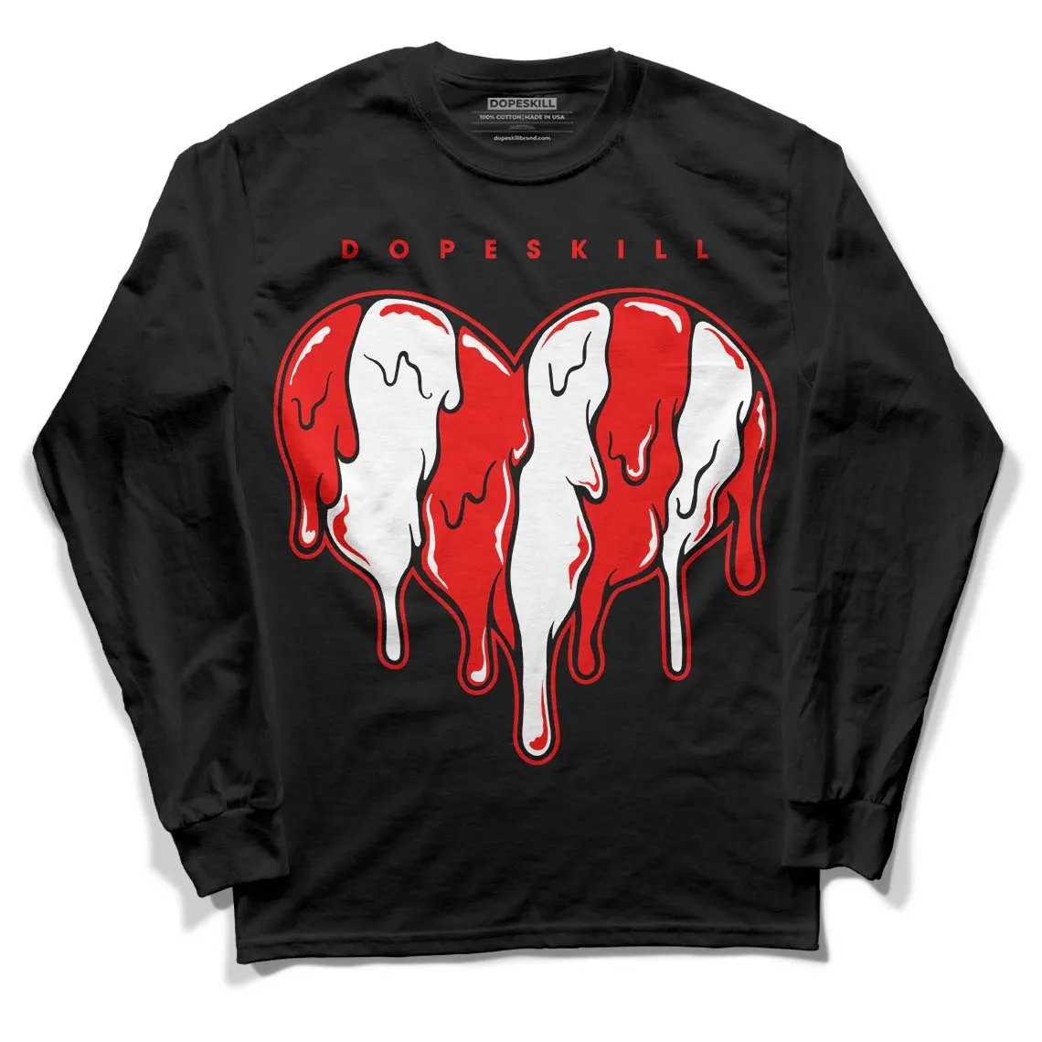 Cherry 11s DopeSkill Long Sleeve T-Shirt Slime Drip Heart Graphic sold by DopeSkill product image thumbnail 2