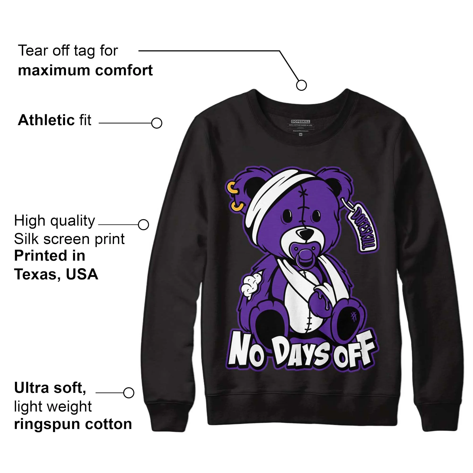 PURPLE Collection DopeSkill Sweatshirt Hurt Bear Graphic sold by DopeSkill product image thumbnail 3