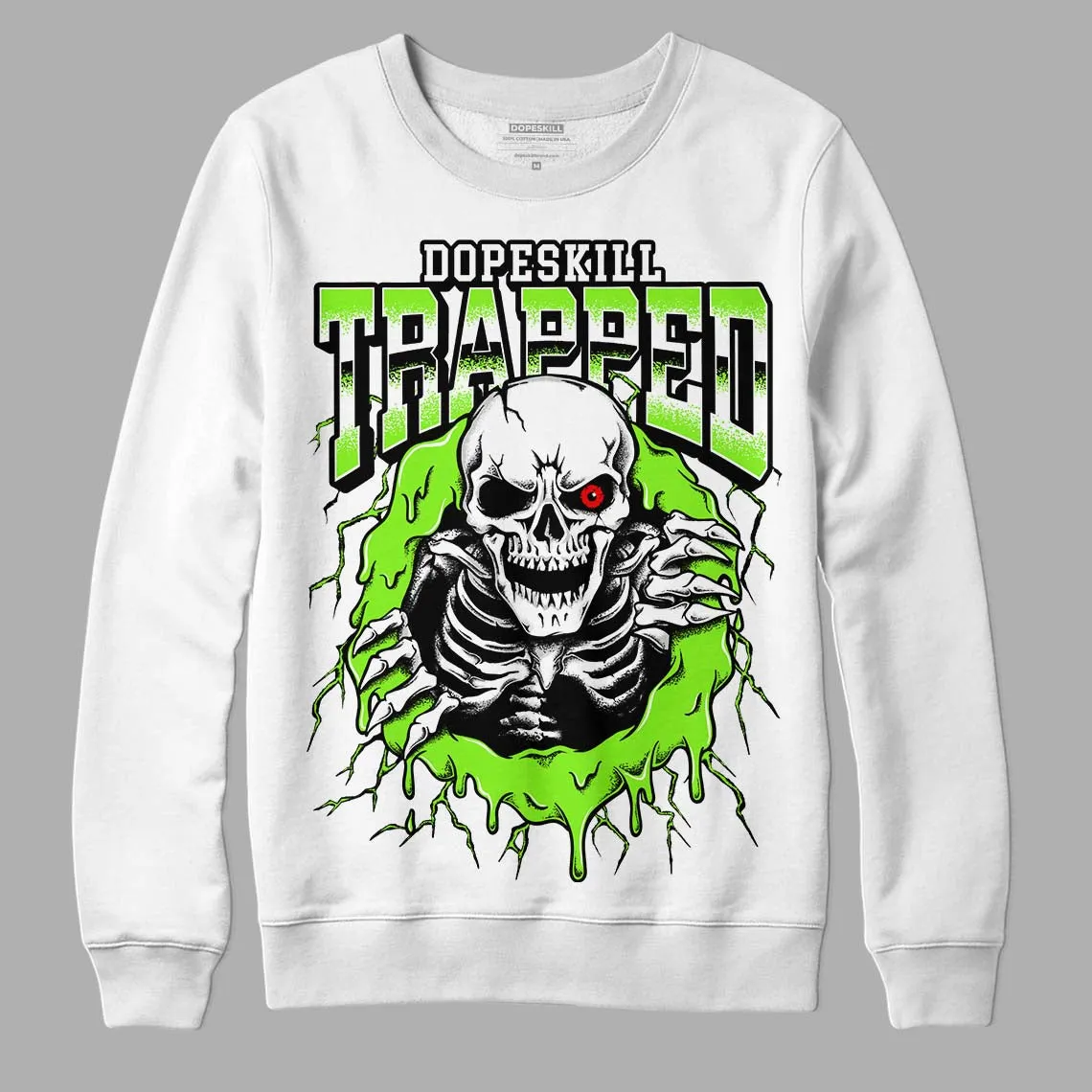 Neon Green Collection DopeSkill Sweatshirt Trapped Halloween Graphic sold by DopeSkill product image thumbnail 2