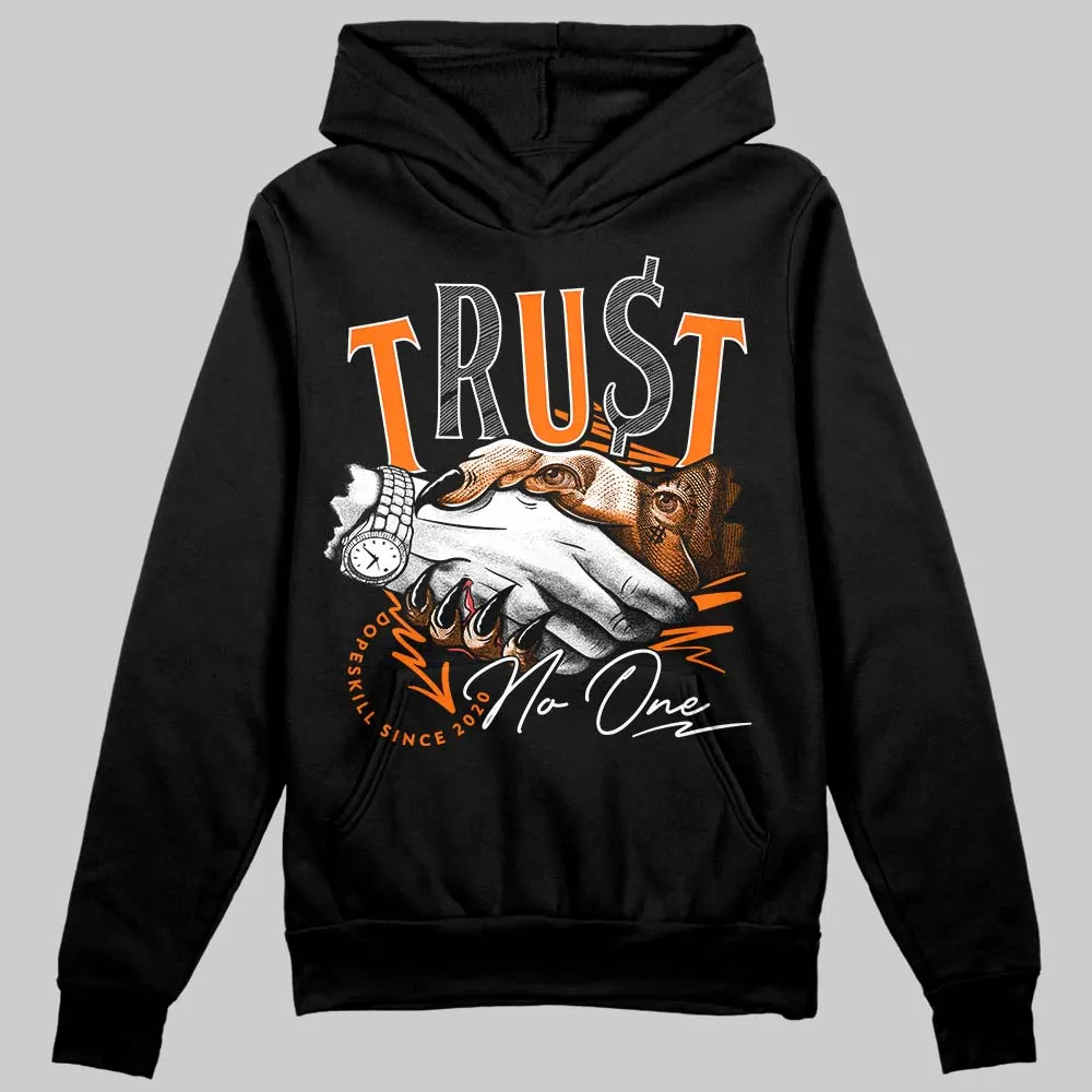 Orange Black White DopeSkill Hoodie Sweatshirt Trust No One Graphic sold by DopeSkill product image thumbnail 2