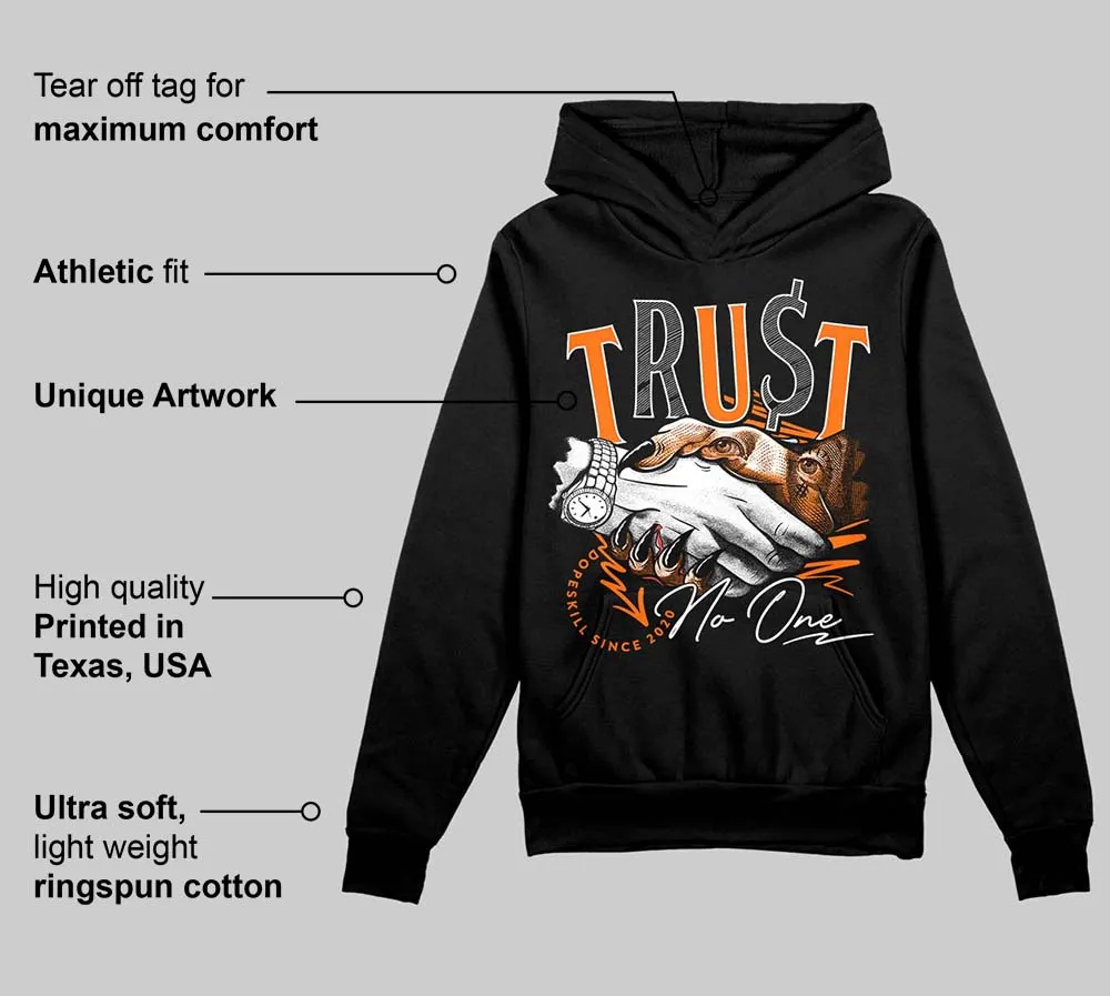 Orange Black White DopeSkill Hoodie Sweatshirt Trust No One Graphic sold by DopeSkill product image thumbnail 3