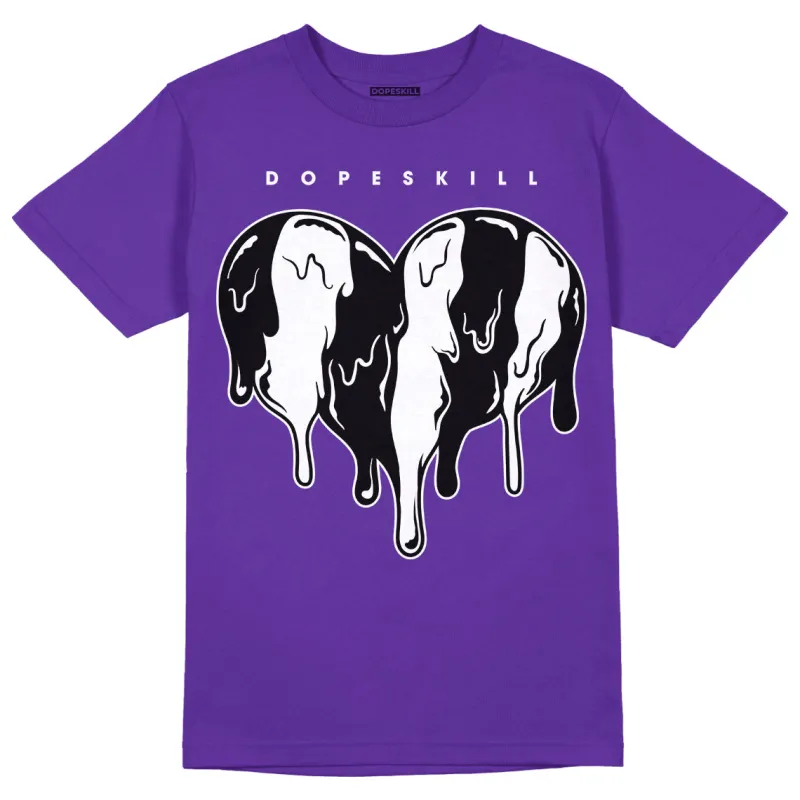PURPLE Collection DopeSkill Purple T-shirt Slime Drip Heart Graphic sold by DopeSkill