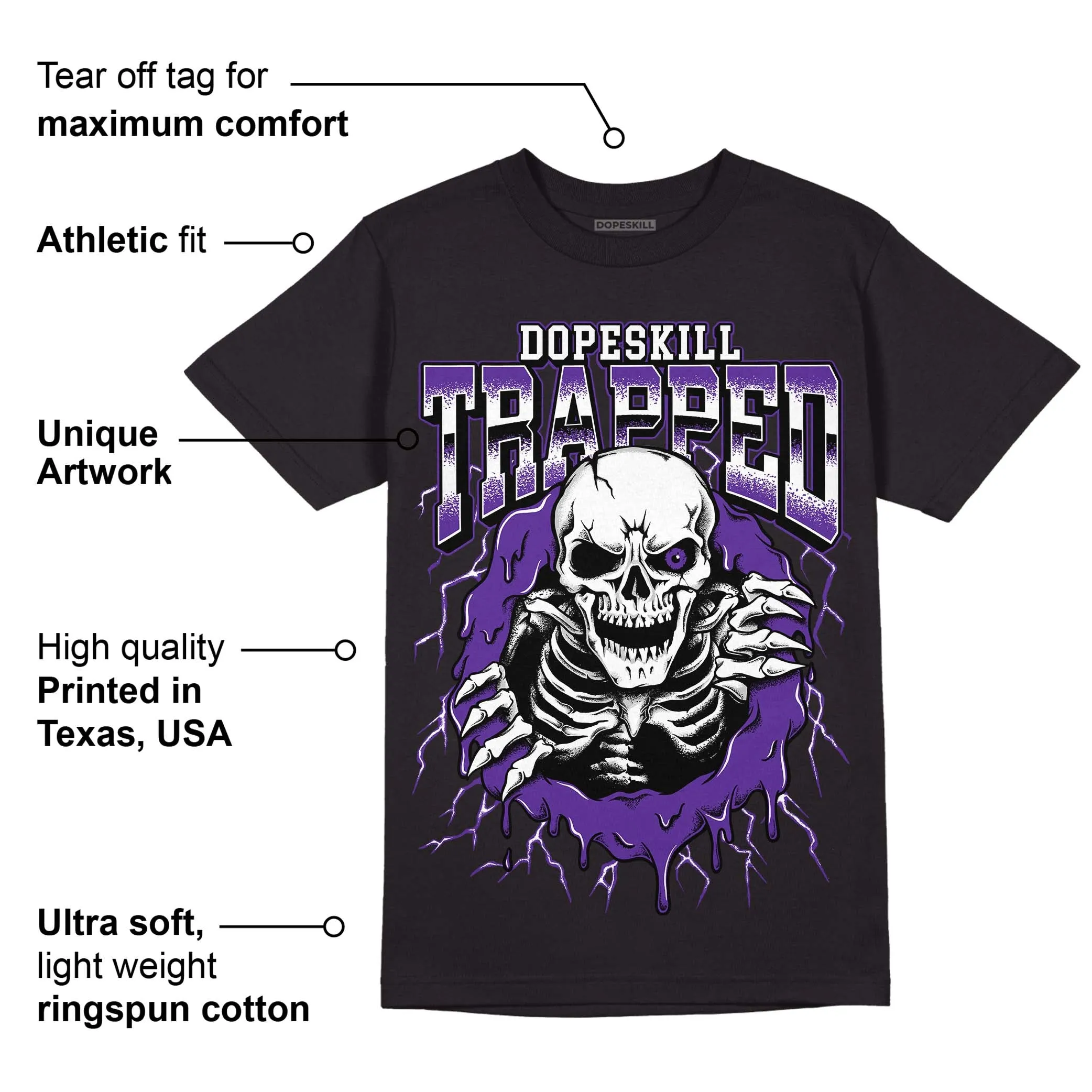 PURPLE Collection DopeSkill T-Shirt Trapped Halloween Graphic sold by DopeSkill product image thumbnail 3