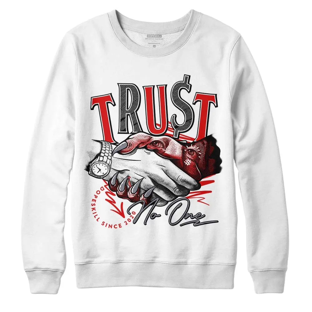 Gym Red 9s DopeSkill Sweatshirt Trust No One Graphic sold by DopeSkill