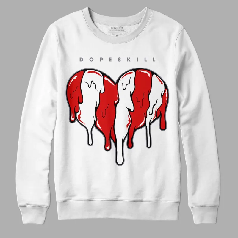 Gym Red 9s DopeSkill Sweatshirt Slime Drip Heart Graphic sold by DopeSkill