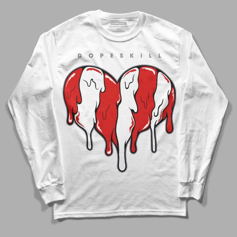 Gym Red 9s DopeSkill Long Sleeve T-Shirt Slime Drip Heart Graphic sold by DopeSkill