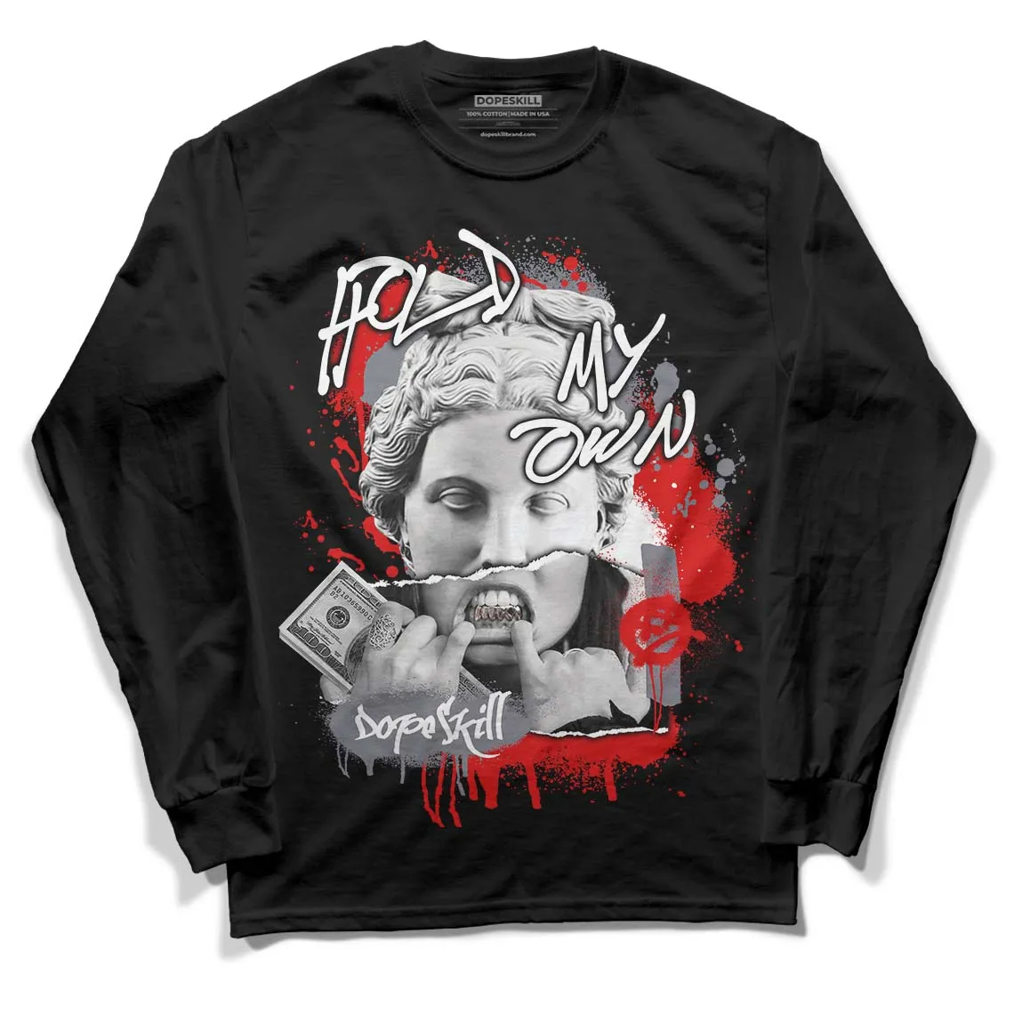 Gym Red 9s DopeSkill Long Sleeve T-Shirt Hold My Own Graphic sold by DopeSkill product image thumbnail 2