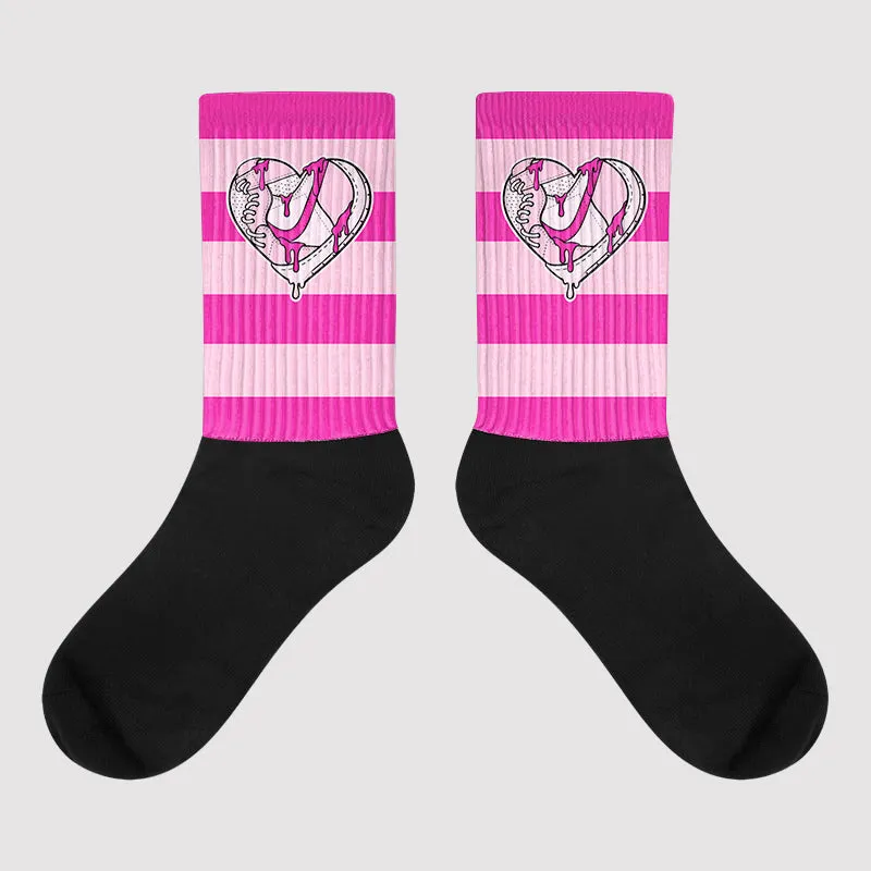 Triple Pink Dunk Low Sublimated Socks Horizontal Stripes Graphic made by DopeSkill
