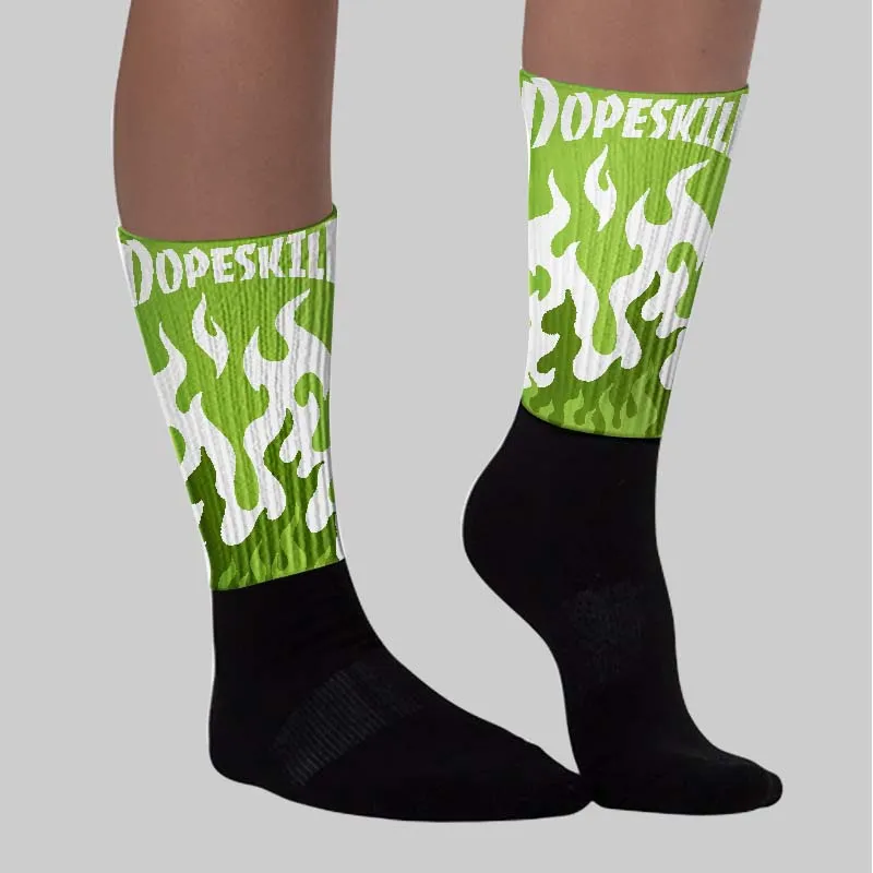 FIRE Sublimated Socks Match Dunk Low 'Chlorophyll' sold by DopeSkill product image thumbnail 2