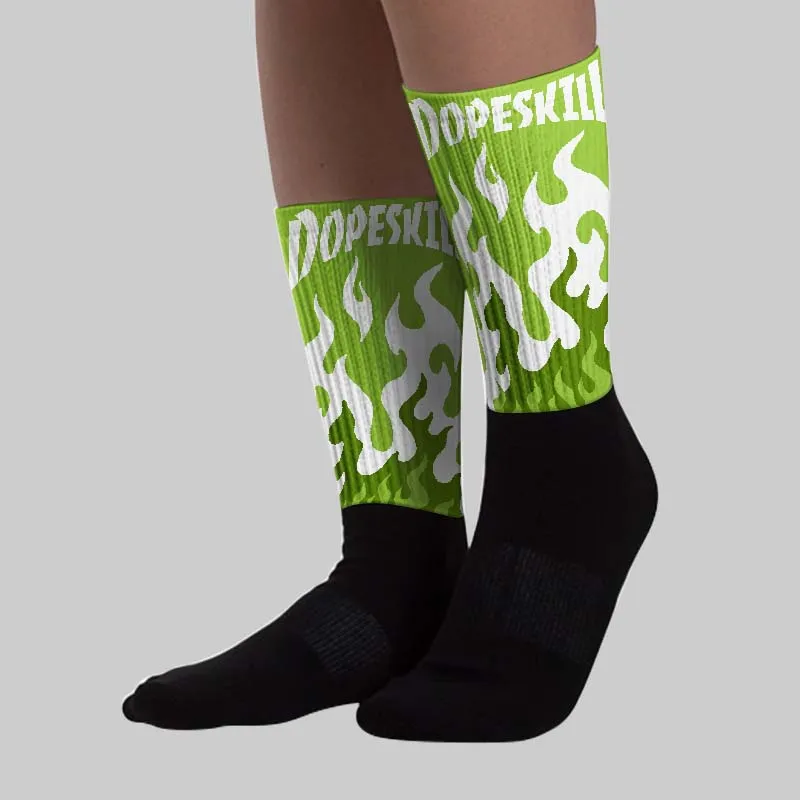 FIRE Sublimated Socks Match Dunk Low 'Chlorophyll' sold by DopeSkill product image thumbnail 3