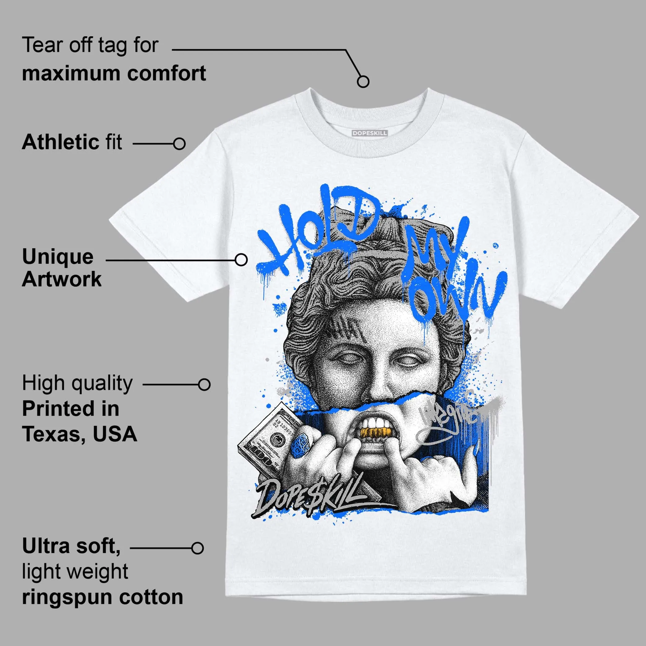 AJ 12 Stealth DopeSkill T-Shirt Hold My Own Graphic sold by DopeSkill product image thumbnail 2