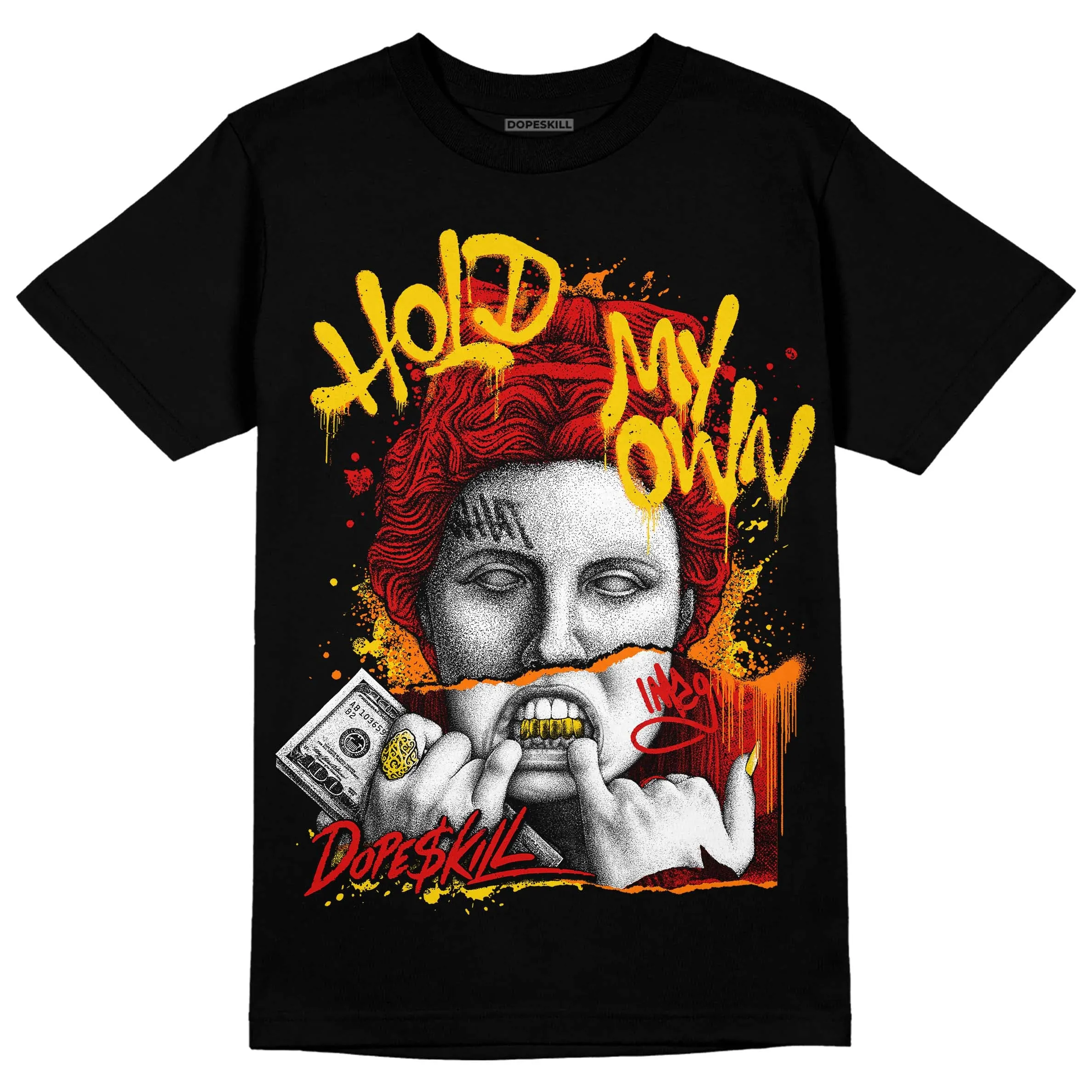 Fire Red 3s DopeSkill T-Shirt Hold My Own Graphic sold by DopeSkill product image thumbnail 2