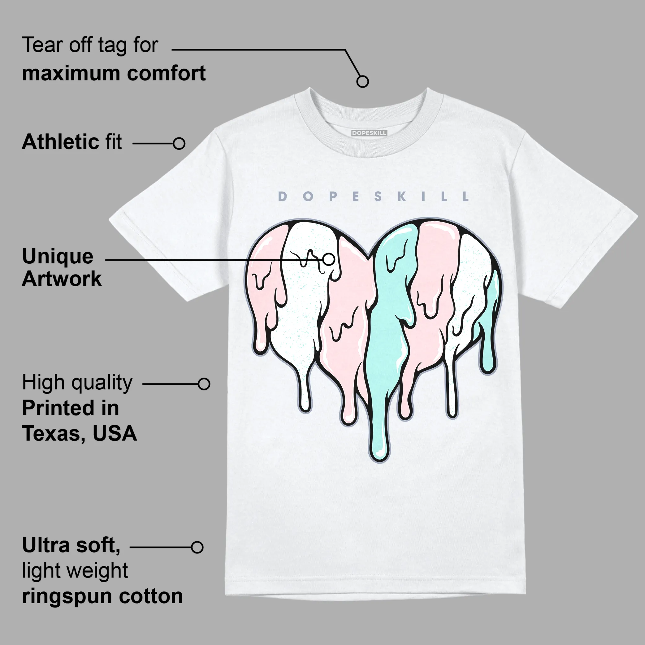 AJ 5 Easter DopeSkill T-Shirt Slime Drip Heart Graphic sold by DopeSkill product image thumbnail 2