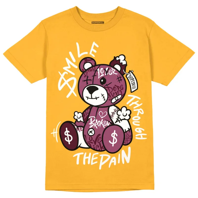 AJ 1 Retro High OG Brotherhood DopeSkill University Gold T-shirt Smile Through The Pain Graphic sold by DopeSkill